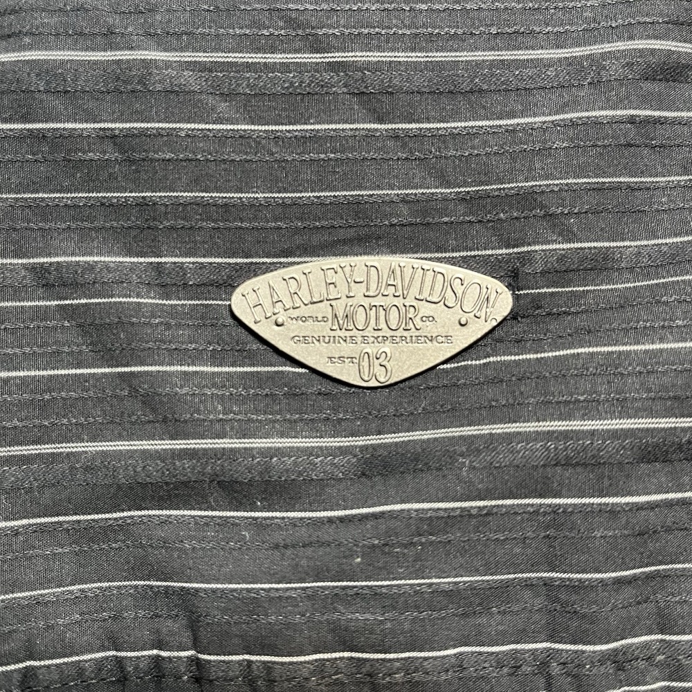 Harley Davidson men's long sleeved black button up shirt size 2XL - Picture 7 of 7